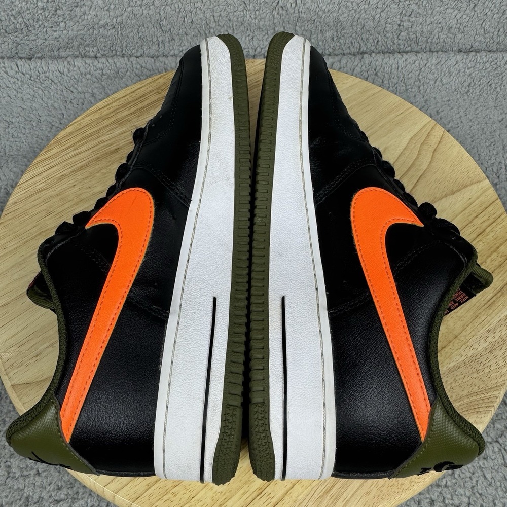 Nike Air Force 1 '07 LV8 Hoops Mens 8 Womens 9.5 Black Total Orange Halloween - Picture 7 of 13